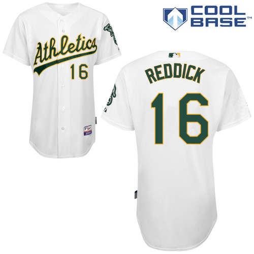 Josh Reddick #16 MLB Jersey-Oakland Athletics Men's Authentic Home White Cool Base Baseball Jersey